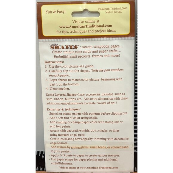 American Traditional Embellishment Gift Box LL127 Papercrafting scrapbooking - Picture 2 of 2